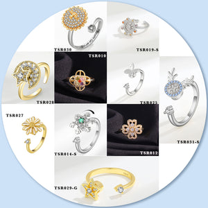 [TS015] Presentski Buy 5 Get Extra 5 Free Spinner Ring Collection Fashion Jewelry