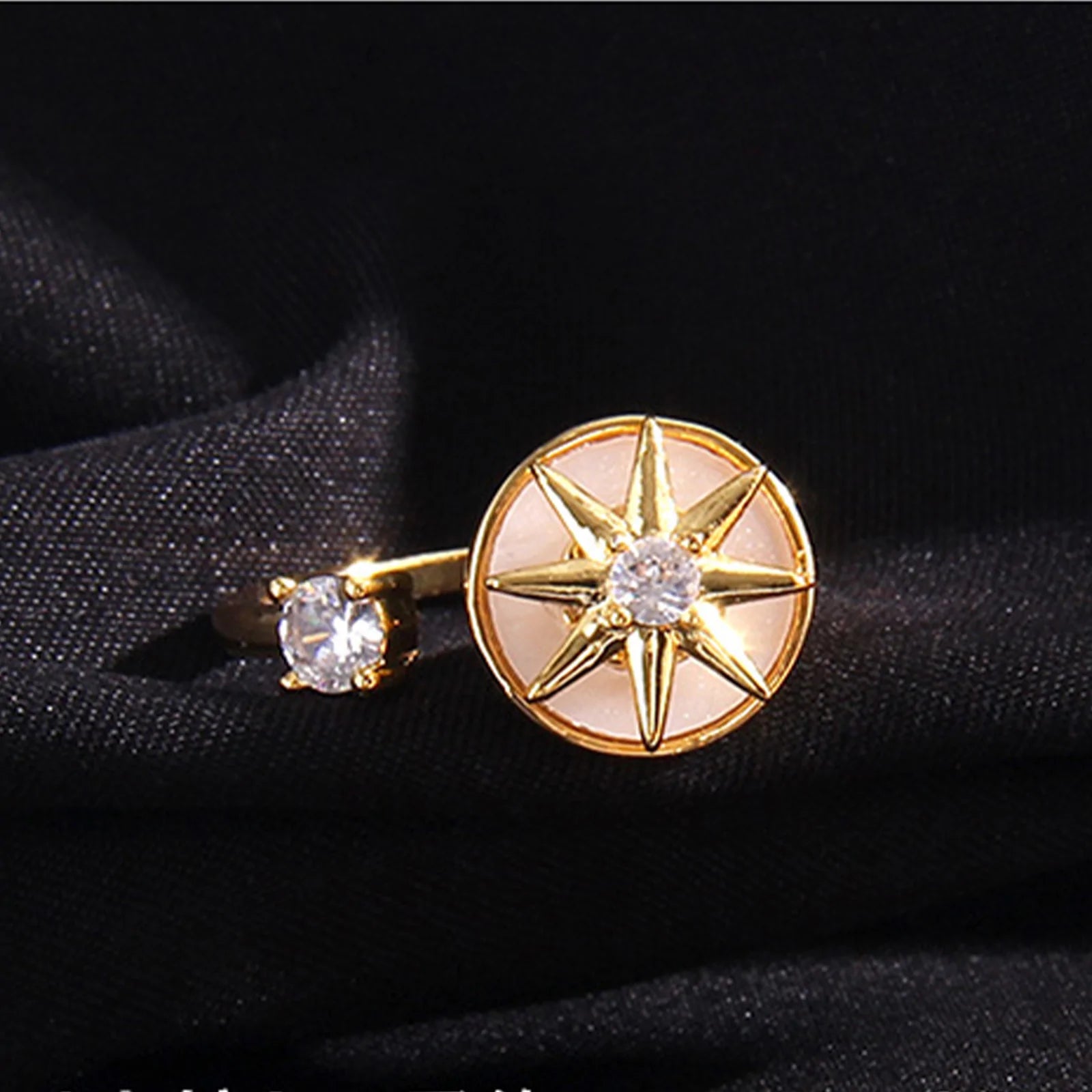 Presentski Rotating Star Ring Female Adjustable Spinner Ring TSR009