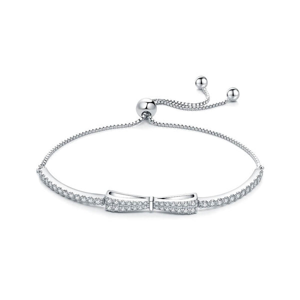 Bowknot Adjustable Sterling Silver Bracelets