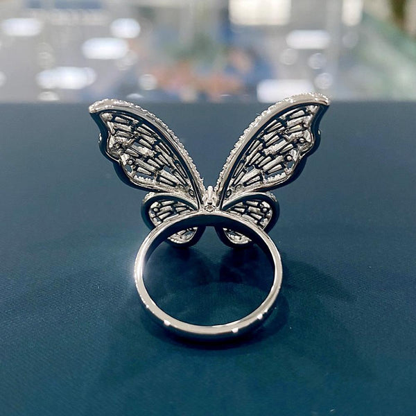 Butterfly 925 Sterling Silver Engagement Ring