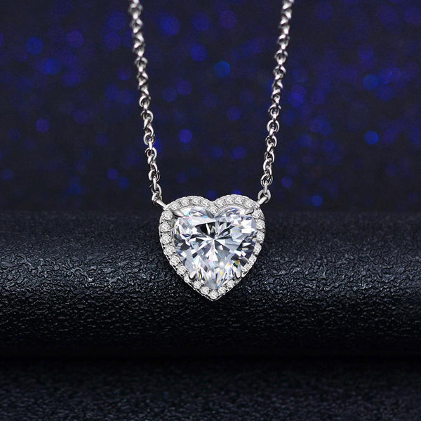 Classical Heart Shaped Sterling Silver Necklace