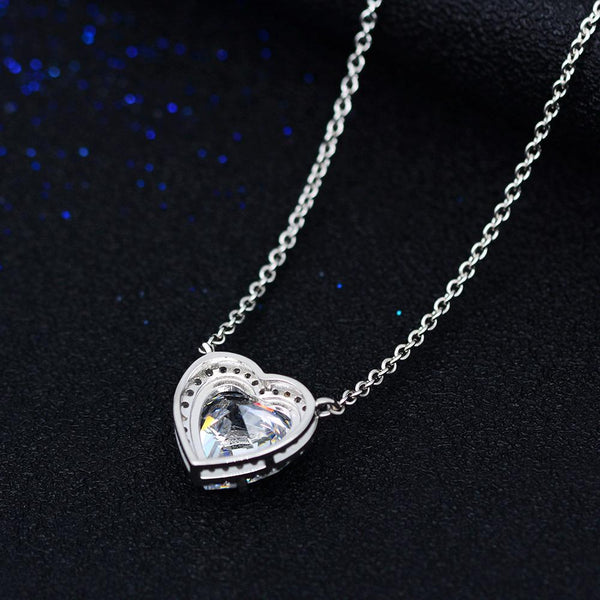 Classical Heart Shaped Sterling Silver Necklace