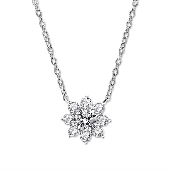 Classical Sunflower Sterling Silver Necklace