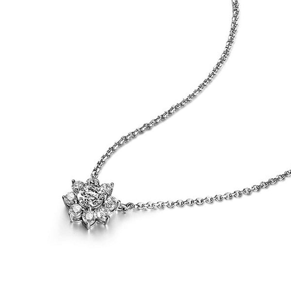 Classical Sunflower Sterling Silver Necklace