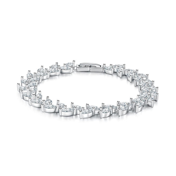 Olive Cut 925 Sterling Silver Bracelet