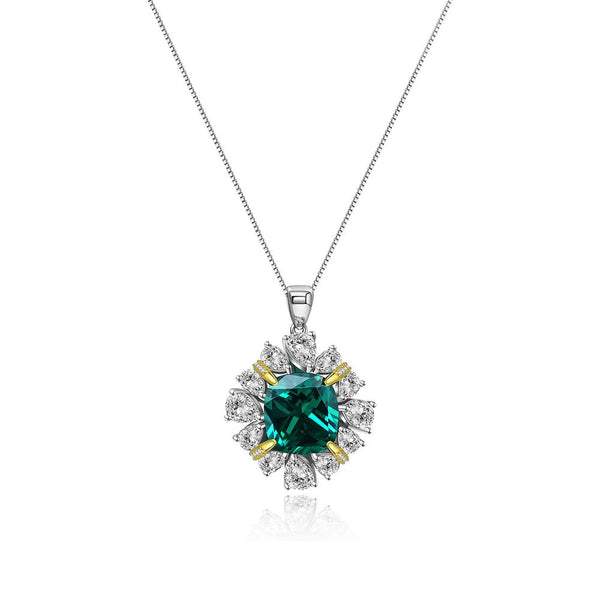 Radiant Cut 925 Sterling Silver Pendant Necklace