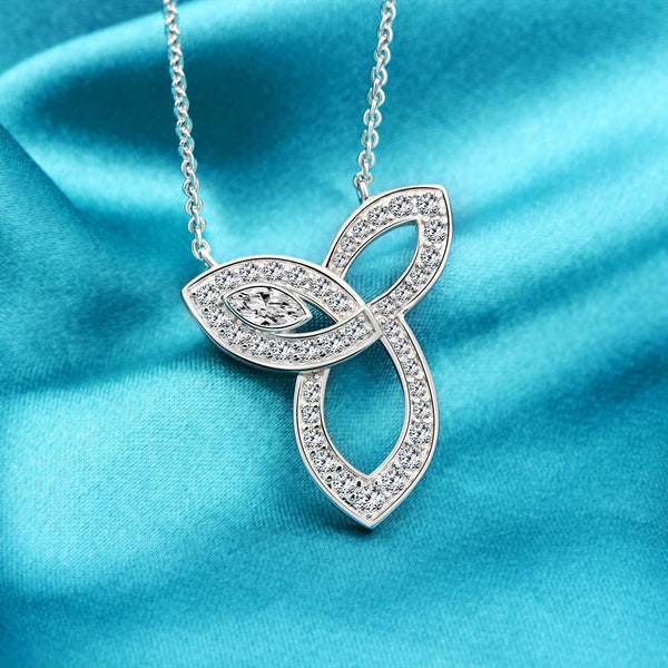 Staggered Leaves Sterling Silver Collarbone Chain Necklace