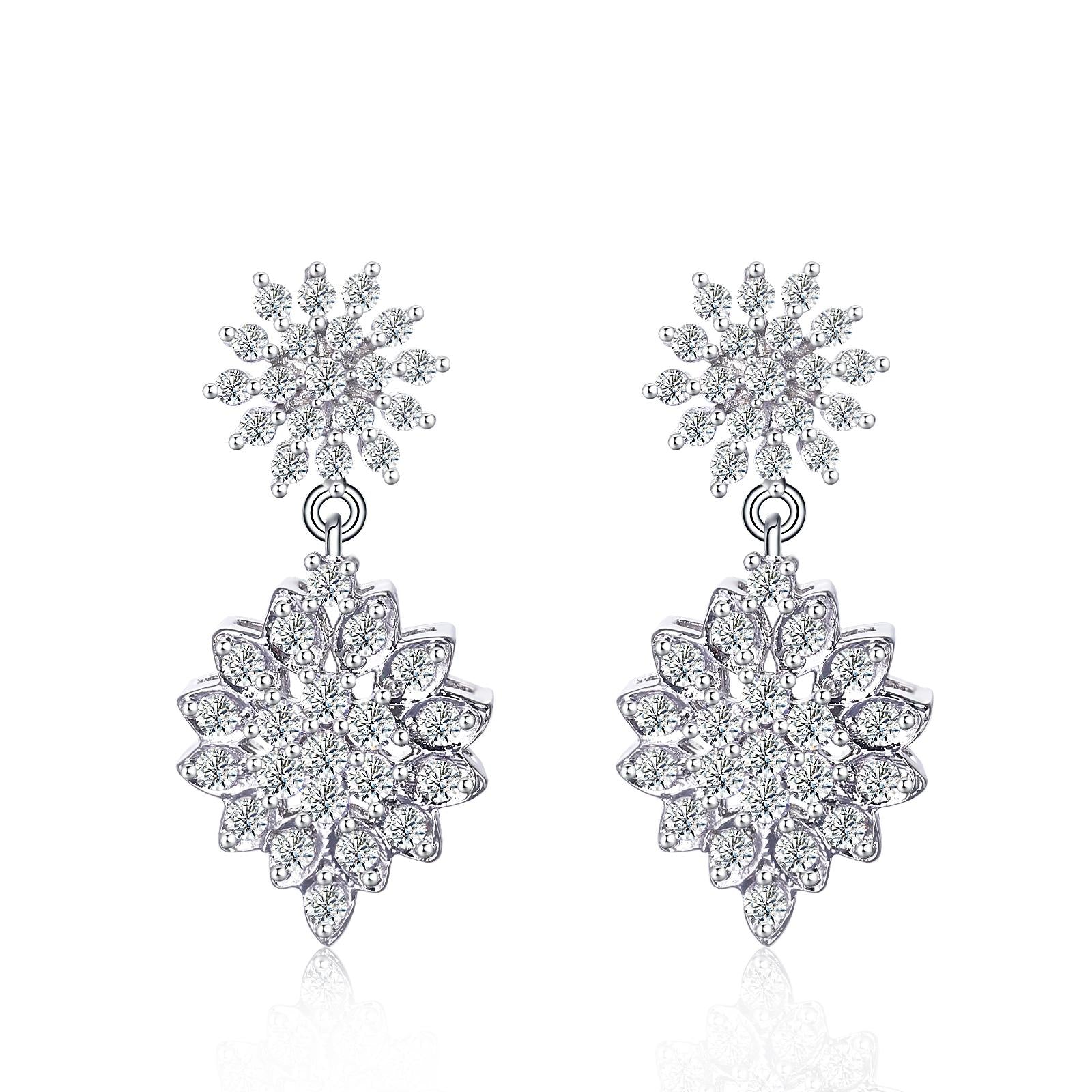 Presentski CZ Wedding Bridal Drop Earrings