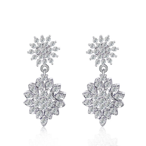 Presentski CZ Wedding Bridal Drop Earrings