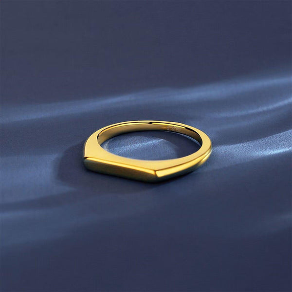 Presentski Simple Style Slim Smooth Ring for Women Girls