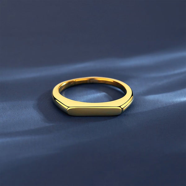 Presentski Simple Style Slim Smooth Ring for Women Girls