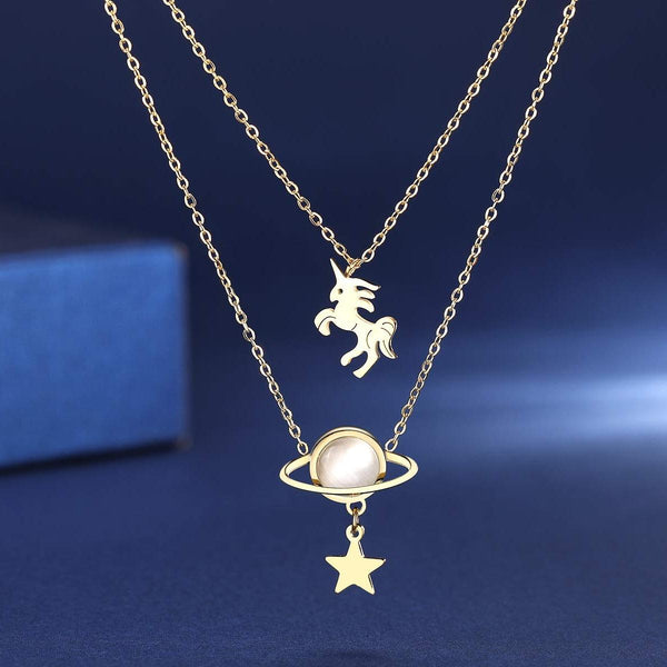 Presentski Stainless Steel Women Girls Necklace Bracelet