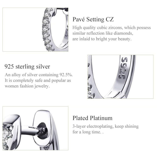 Presentski Gold Plated Zircon Tiny Huggie Hoop Earrings 925 Sterling Silver Fashion Trend Earrings as Gift for Girlfriends