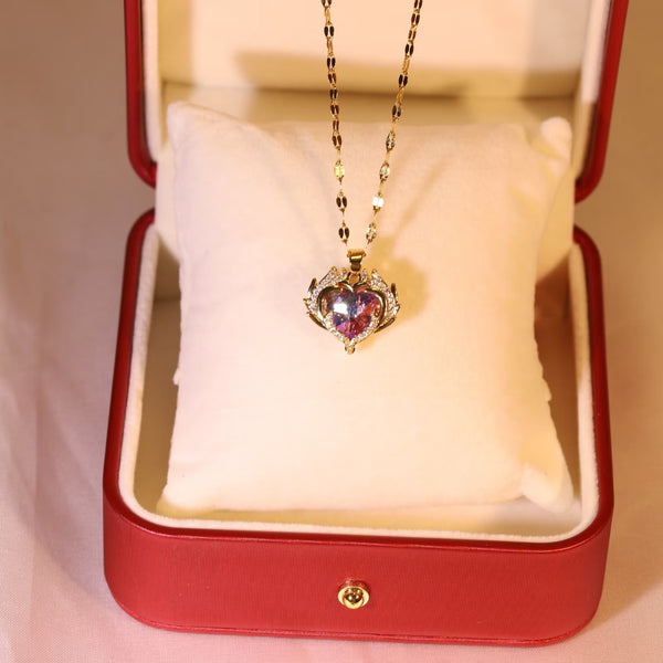 Presentski Shiny Heart Pendant Necklace TN038