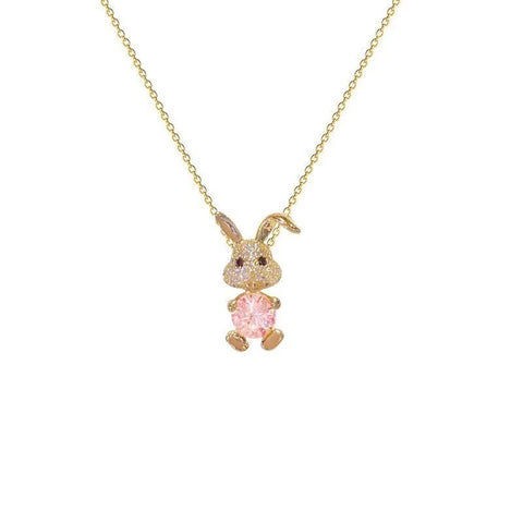 Presentski Shiny Lovely Rabbit Pendant Necklace TN091