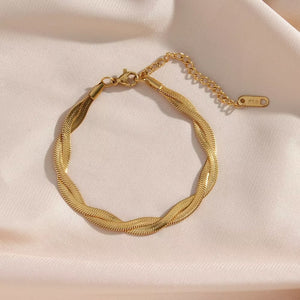 [TB049] Presentski Fried Dough Twist Spiral Creative Women's Bracelet