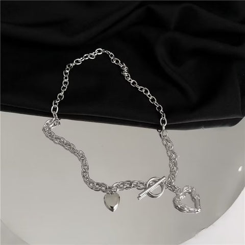 Presentski Simple Hollow Heart Pendant Necklace TN016