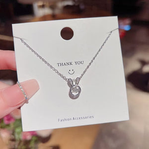 Presentski Lovely Long-eared Rabbit Pendant Necklace TN064