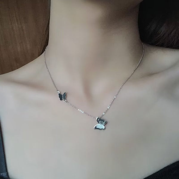 [TN071] Presentski Shiny Butterfly Fashion Pendant Necklace