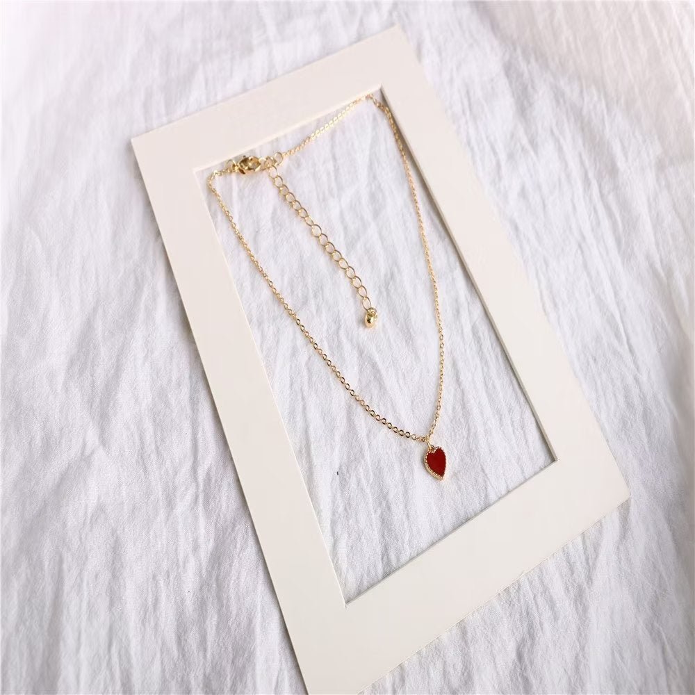 Presentski Red Love Heart Pendant Necklace TN067