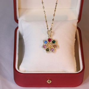 Presentski Shiny Colorful Rainbow Pendant Necklace TN043