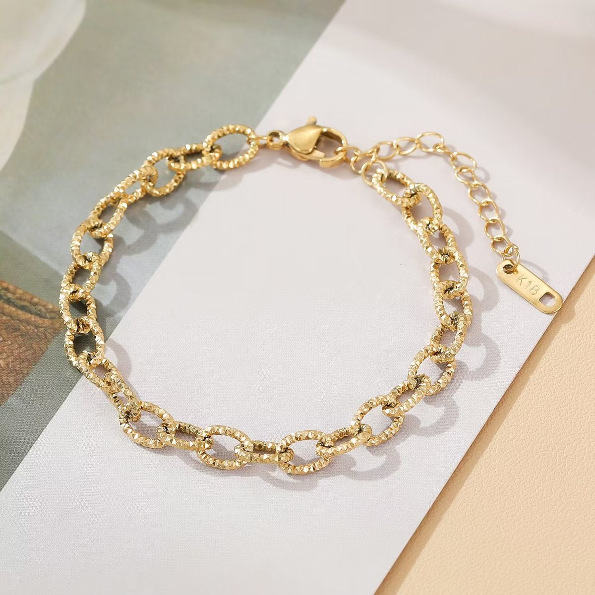 [TB048] Presentski Shiny Oval Ring Women's Bracelet