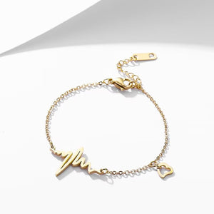 [TB062] Presentski Creative ECG Heartbeat Bracelet For Women