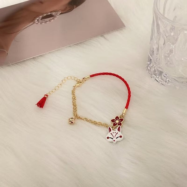 [TB039] Presentski Fox Flower Tassel Bracelet